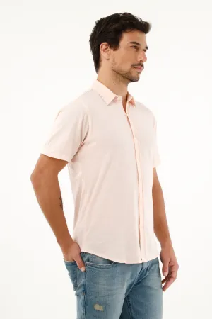 Camiseta rosada en 100% algodón para hombre