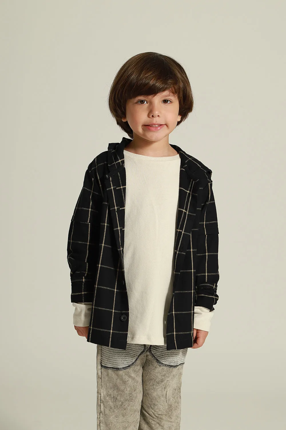 Camisa Flanelada Infantil Grid