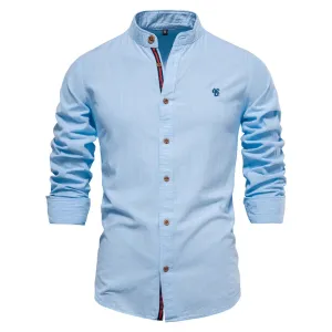 Camisa Social Slim Fit - Gola Mandarim