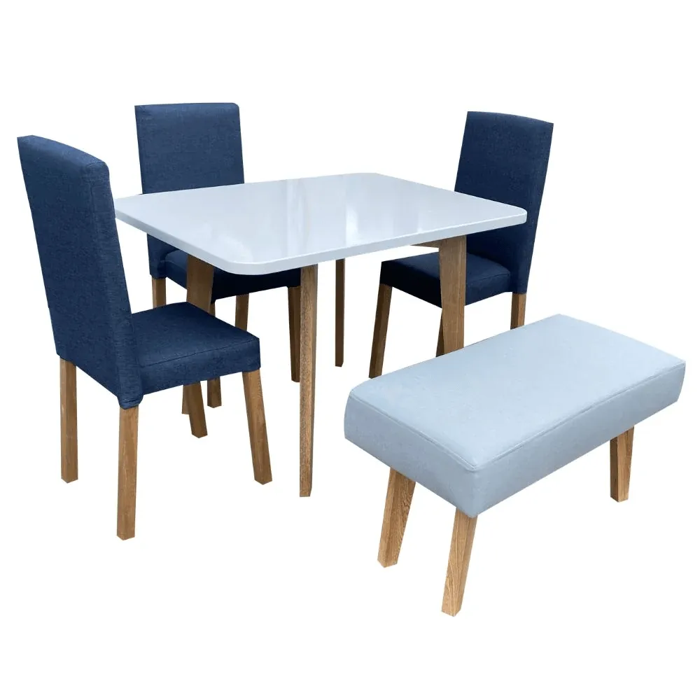 Combo Sofa en L Osaki   Juego de Comedor Nordico