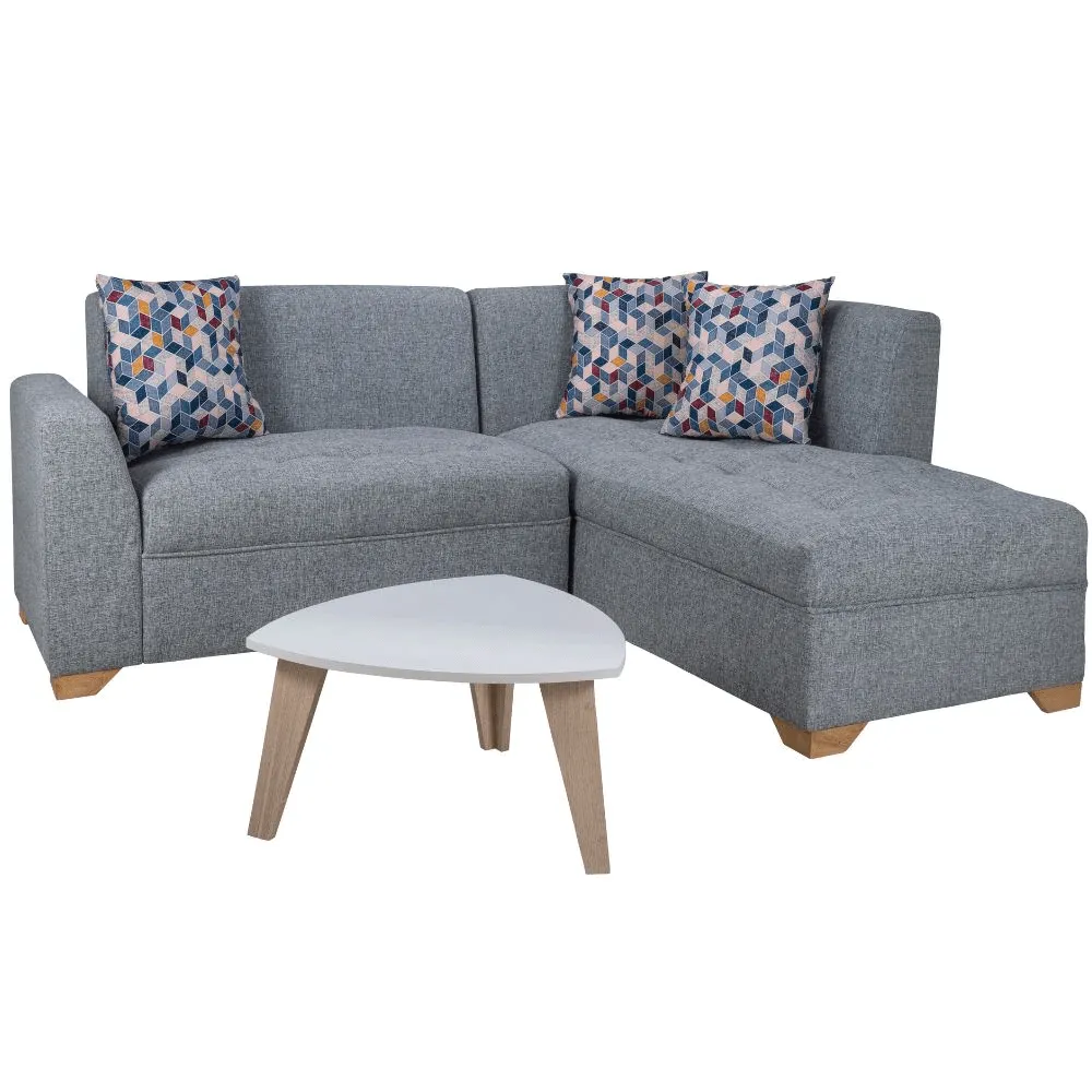 Combo Sofa en L Osaki   Juego de Comedor Nordico