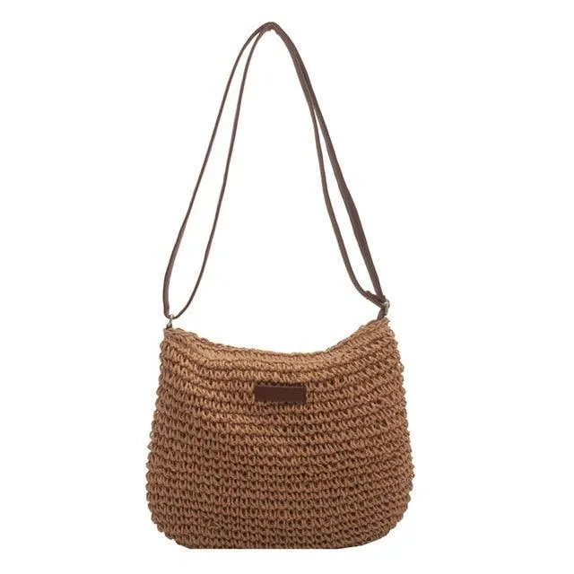 [Compre 1 e Leve 2) Bolsa de Palha Trançada Artesanal Tropical