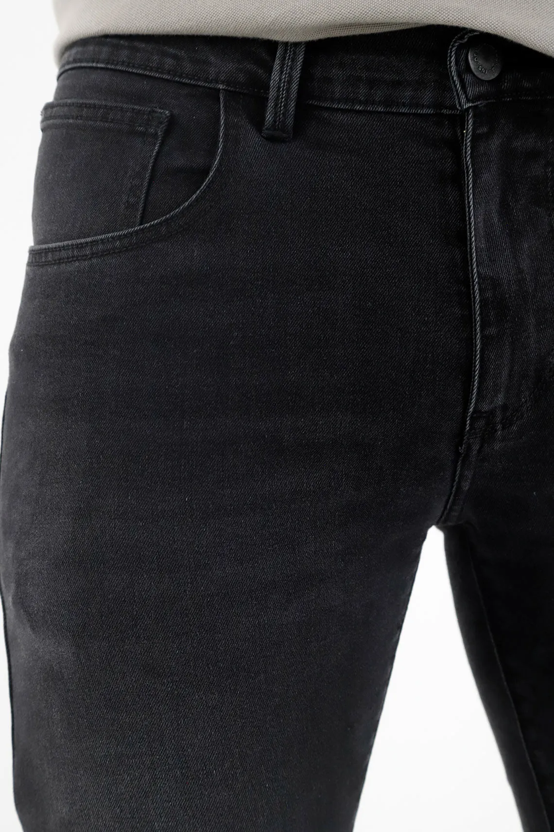 Jean Nudy negro para hombre