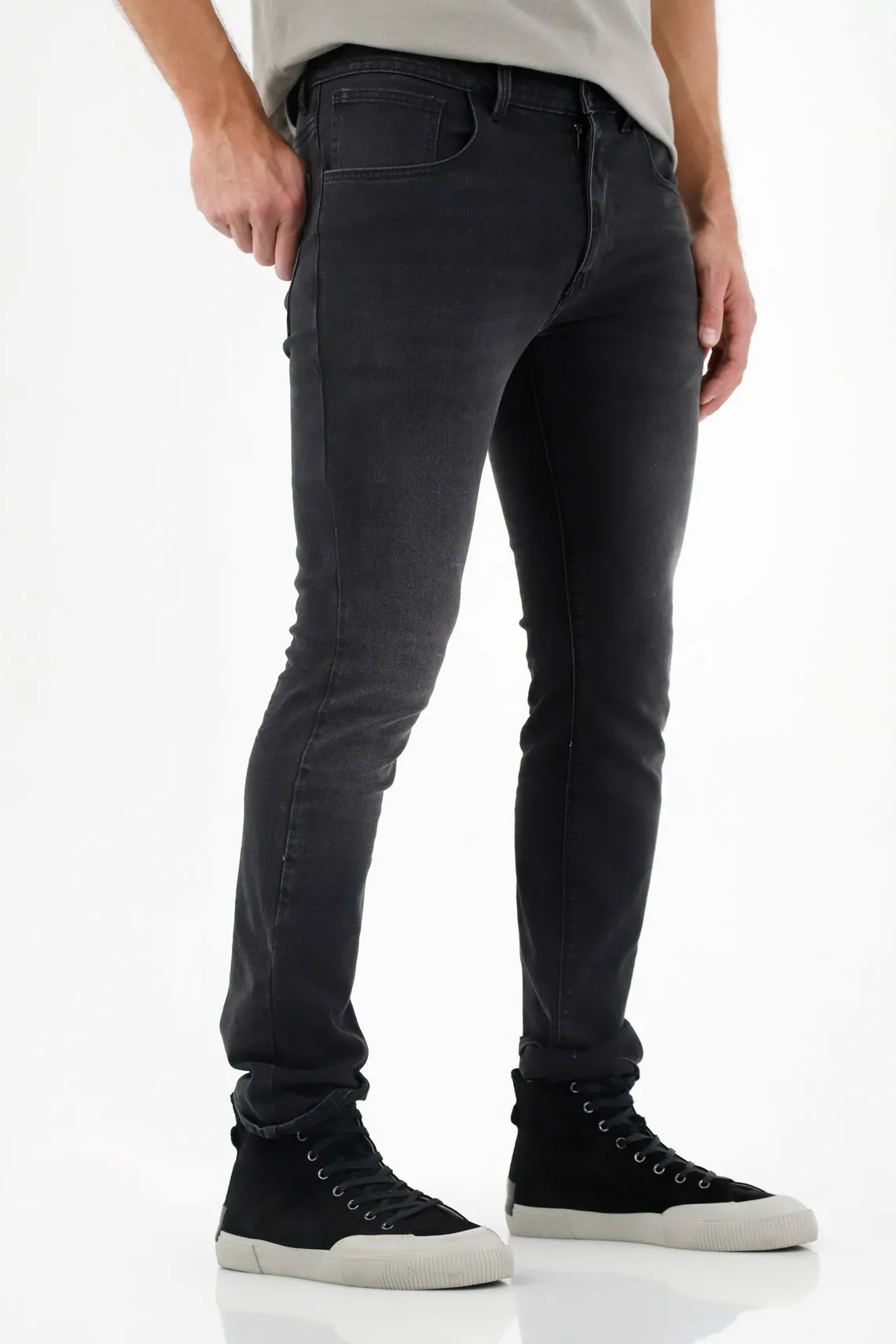 Jean Nudy negro para hombre