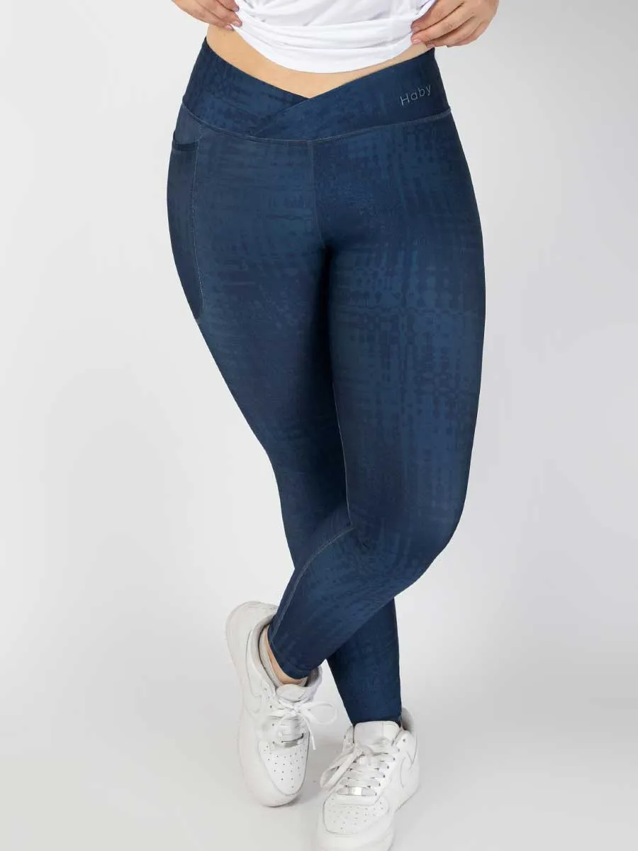 Leggins Deportivo Estampado Azul