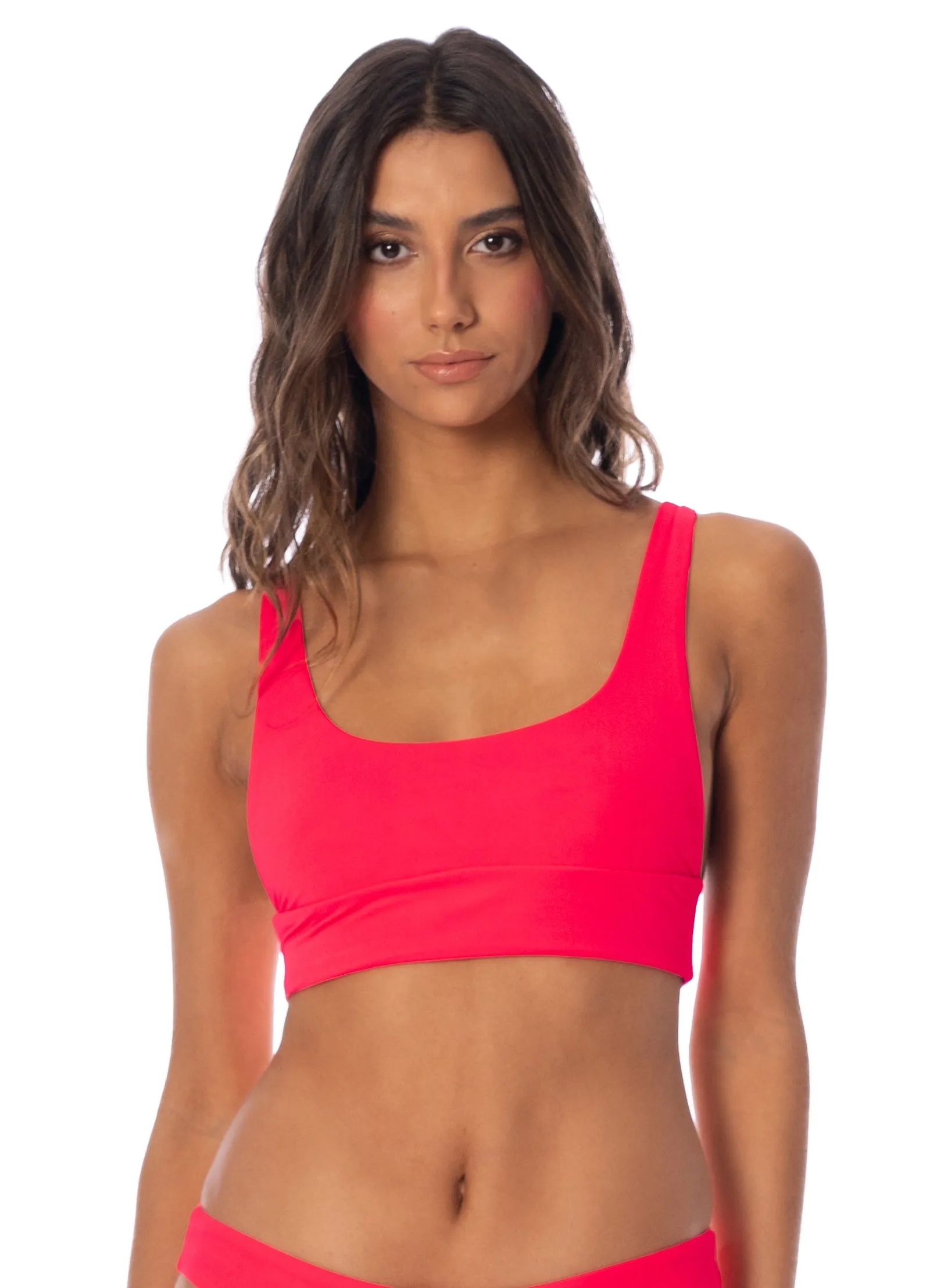 Maaji Cherry Red Donna Sporty Bralette Bikini Top