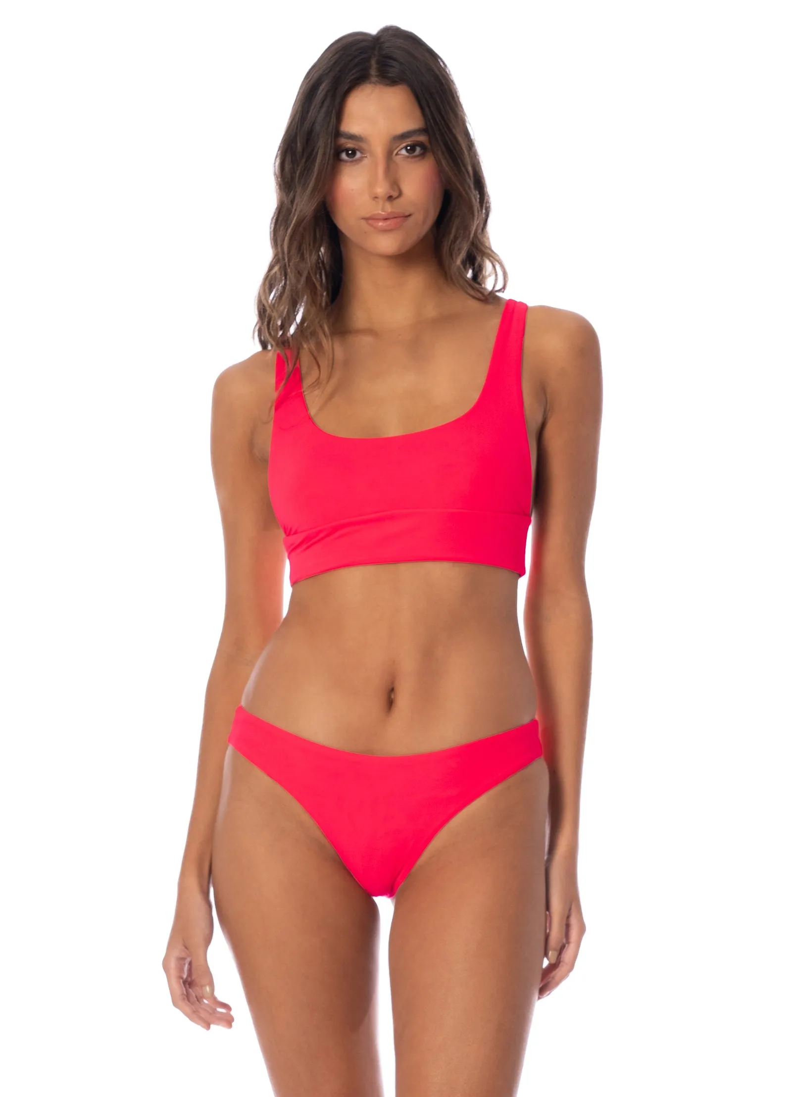 Maaji Cherry Red Donna Sporty Bralette Bikini Top