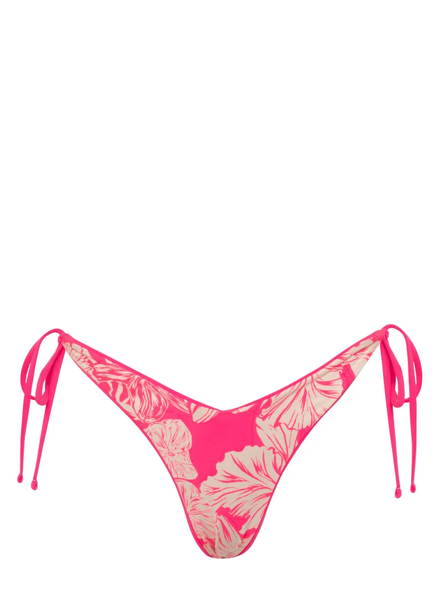 Maaji Fucshia Sunseeker Regular Rise Tie Side Bikini Bottom