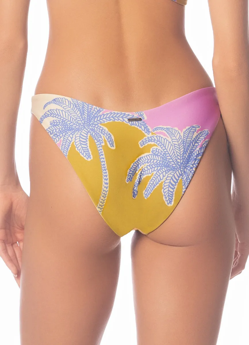 Maaji Periwinkle Palms Splendour Regular Rise Thin Side  Bikini Bottom