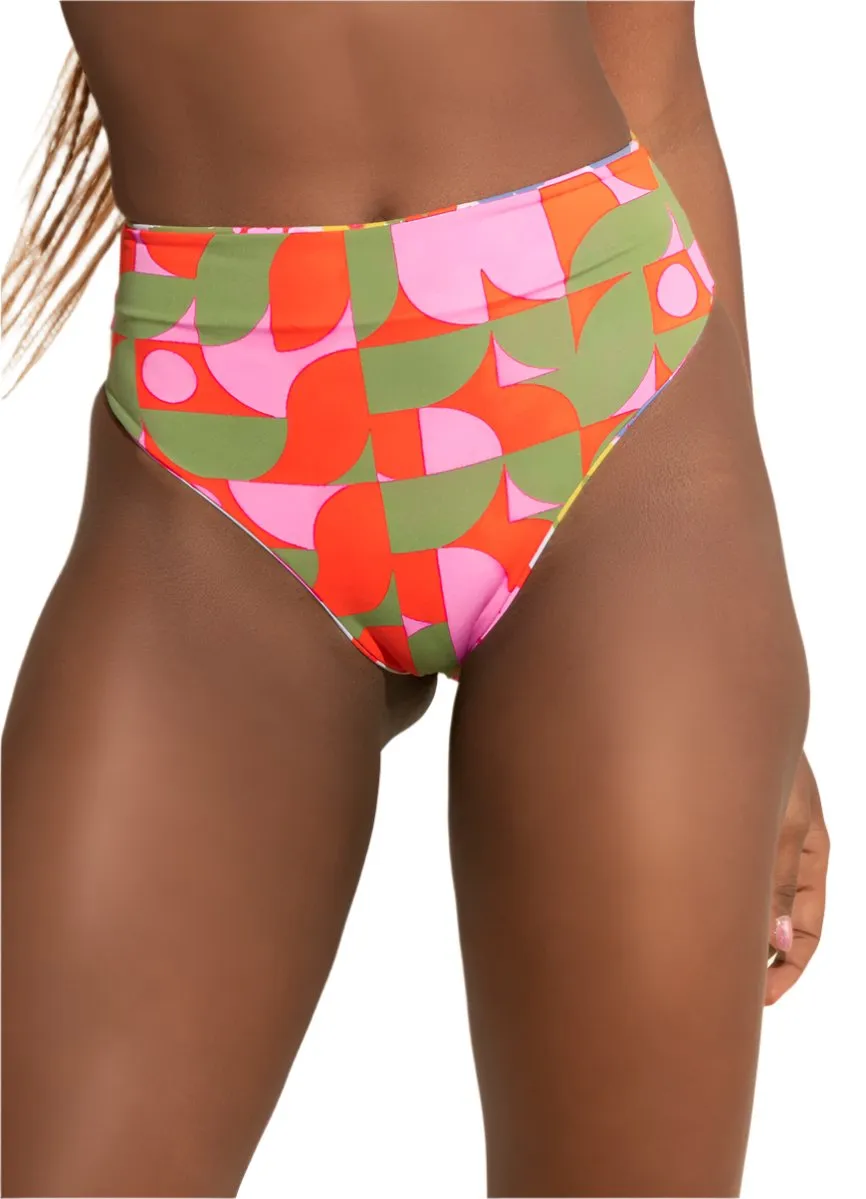 Maaji Pristine Flower Suzy Q High Rise/High Leg Bikini Bottom