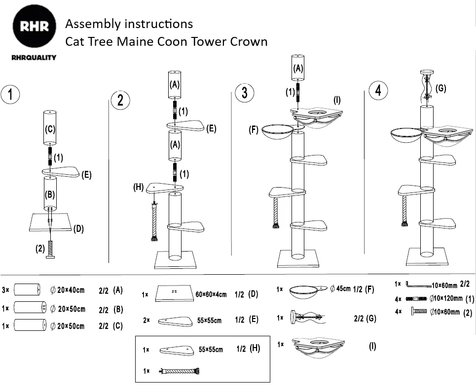 Maine Coon Tower Crown Gris Claro