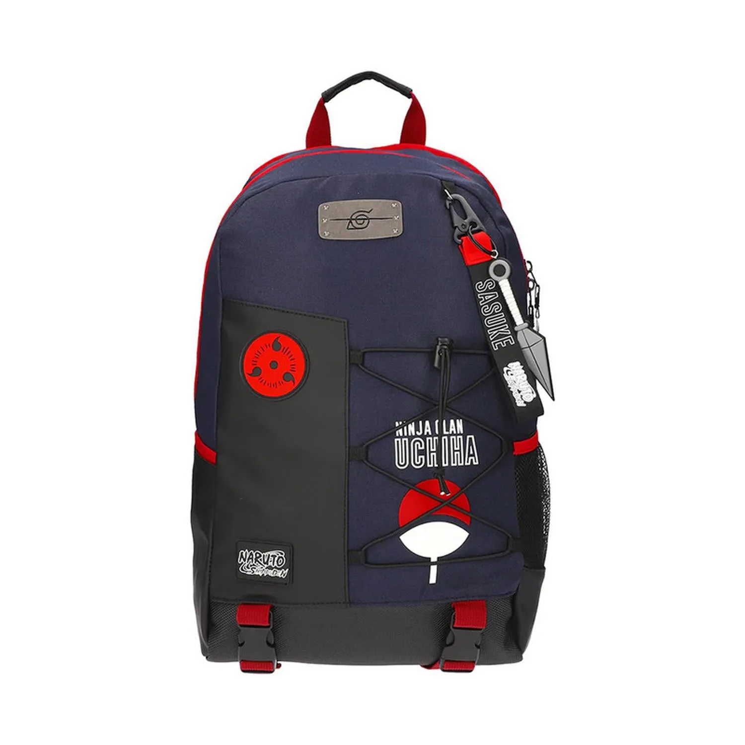 New Arrival Kee Pack Mochila Azul Con Negro Y Rojo Ninja Clan Uchiha Naruto