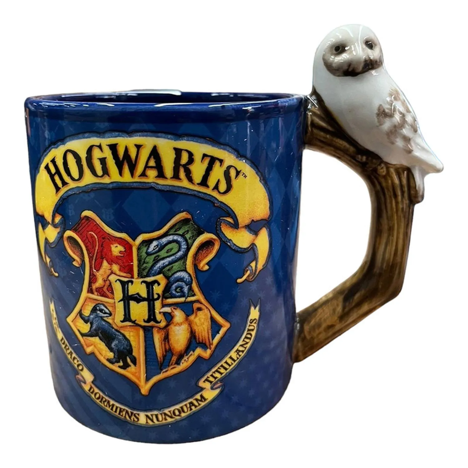 New Arrival Siglo 21 Taza 3D Azul Logo Hogwarts Harry Potter