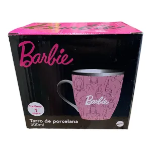 New Arrival Siglo 21 Taza Rosa Con Plateado Siluetas Barbie