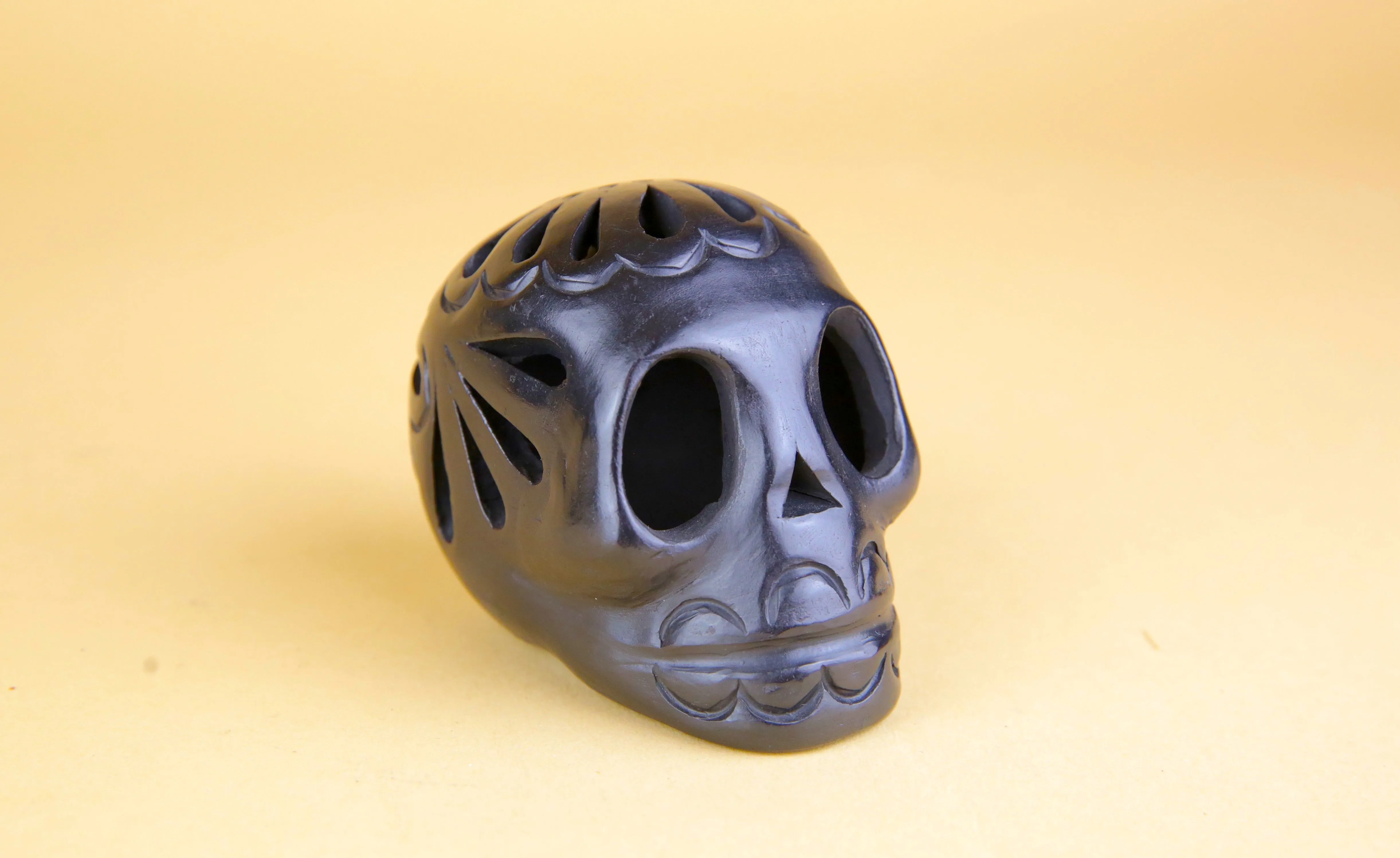 Oaxacan Black Clay Skulls