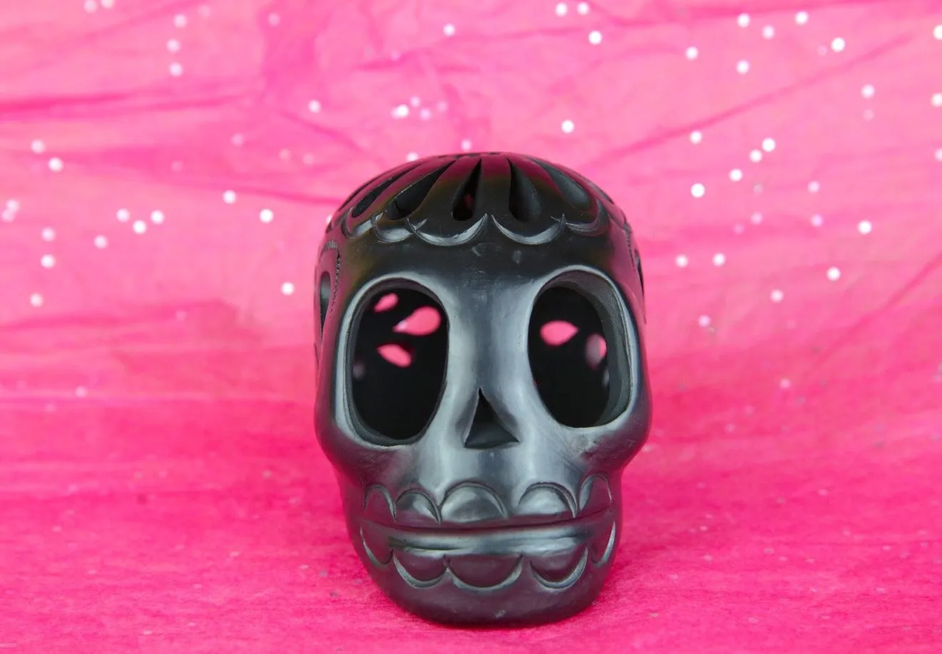 Oaxacan Black Clay Skulls