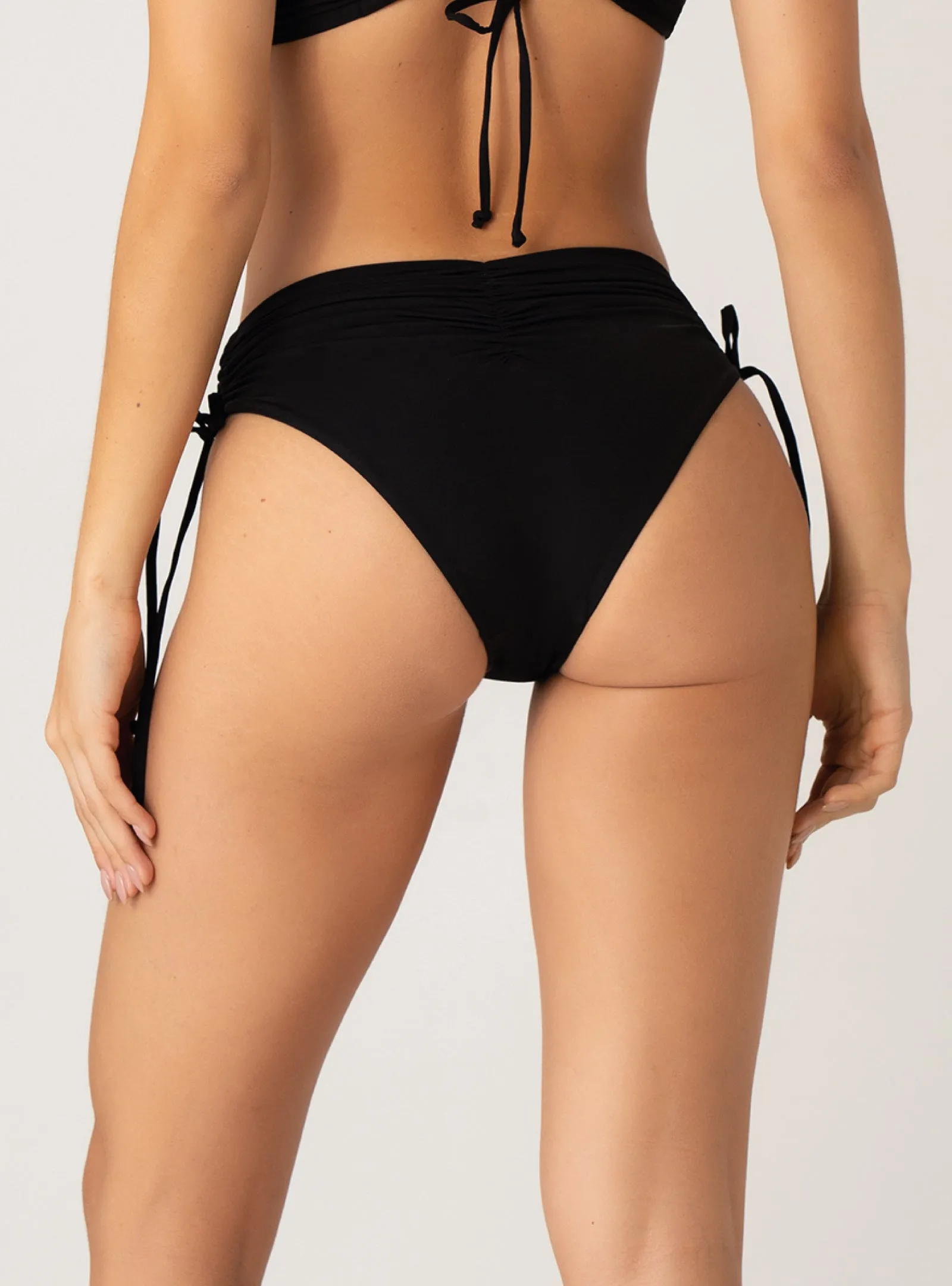 Panty Alto 3714 Drapeado Y Recogido- Negro