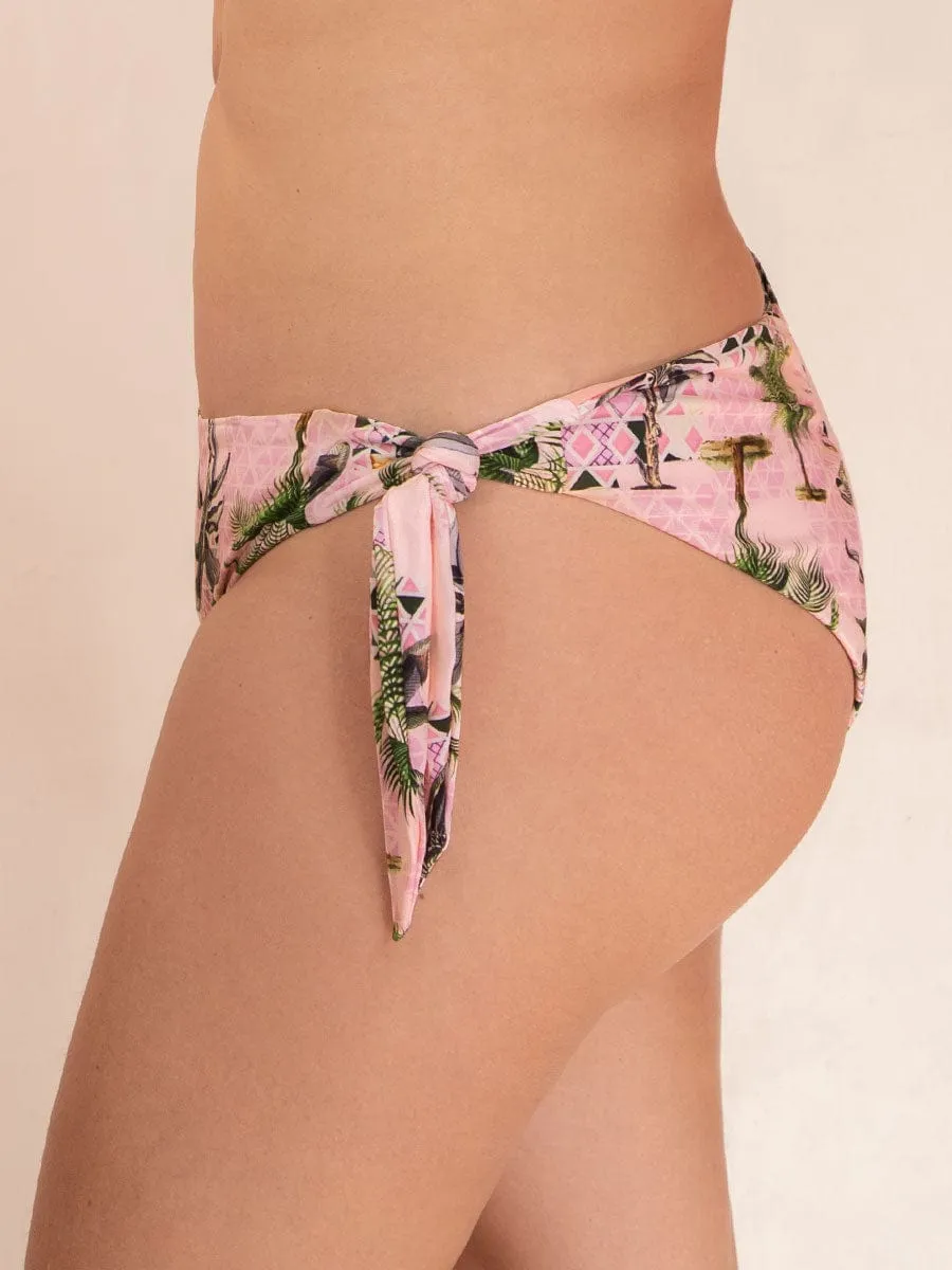 Panty de Baño Ajustable Estampado Rosa Claro