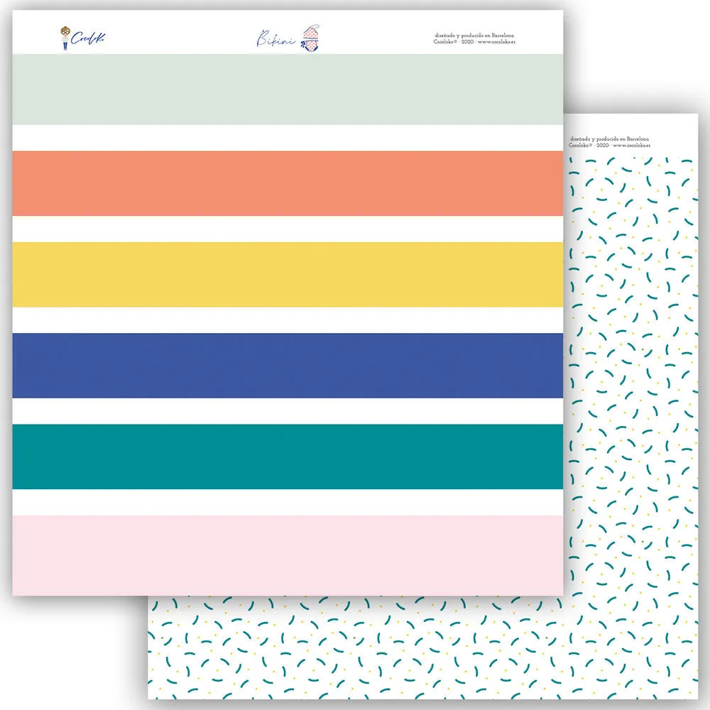 Papeles de Scrapbooking 12x12" a 1 Cara Bikini