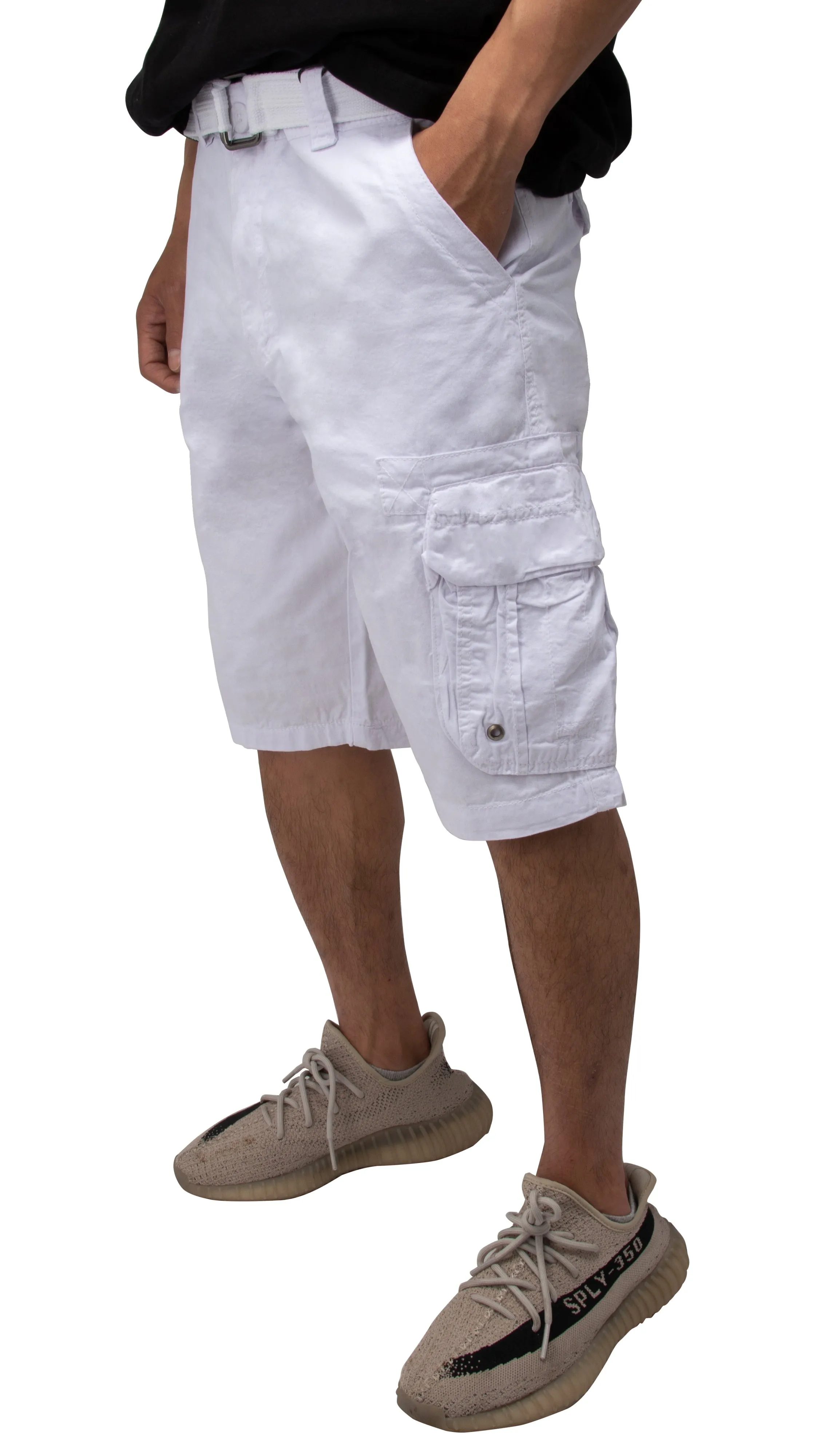 RAW X Men's Belted 12.5" Inseam Cargo Shorts