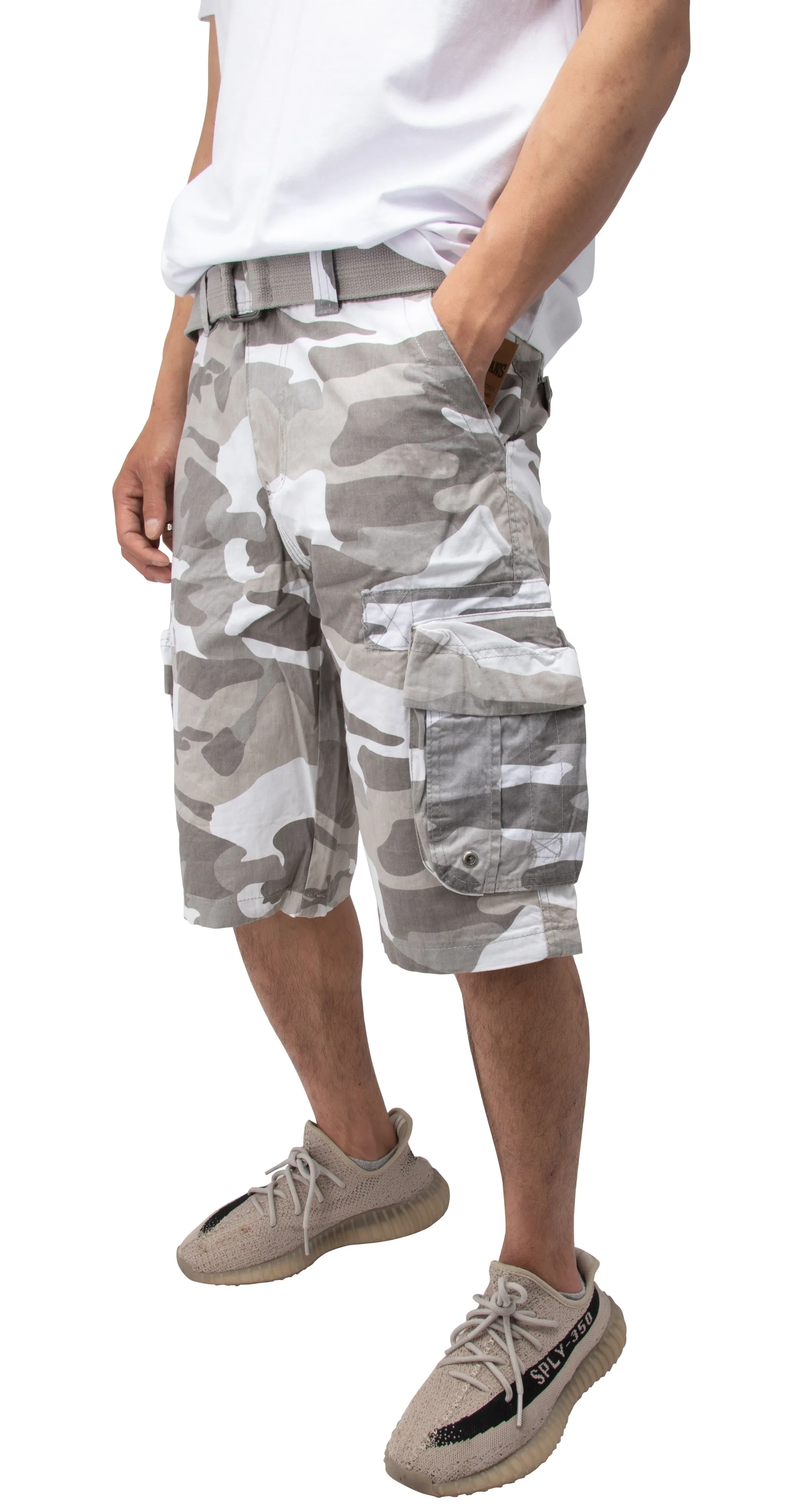 RAW X Men's Belted 12.5" Inseam Cargo Shorts