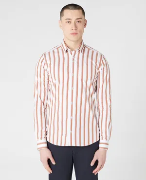 Slim Fit Striped Cotton Shirt