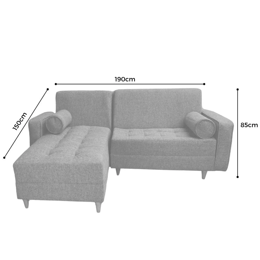 Sofa en L Manhattan Gris Plata