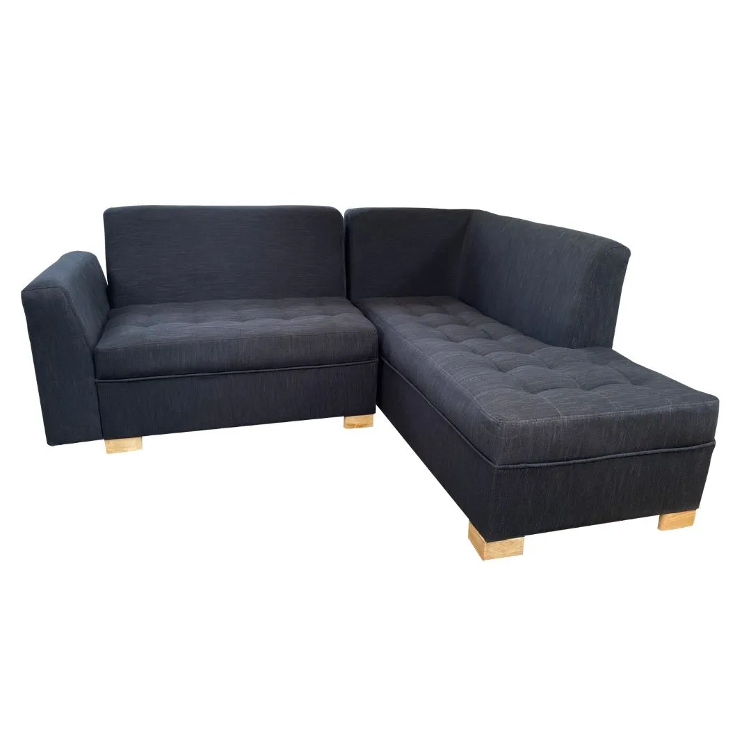 Sofa en L  Osaki Tela Gris Oscuro