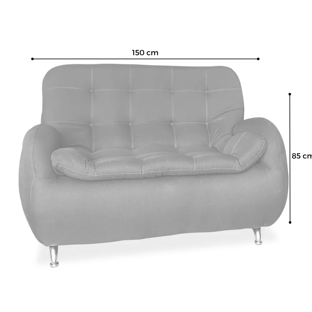 Sofa Moderno Alaska Gris Oscuro