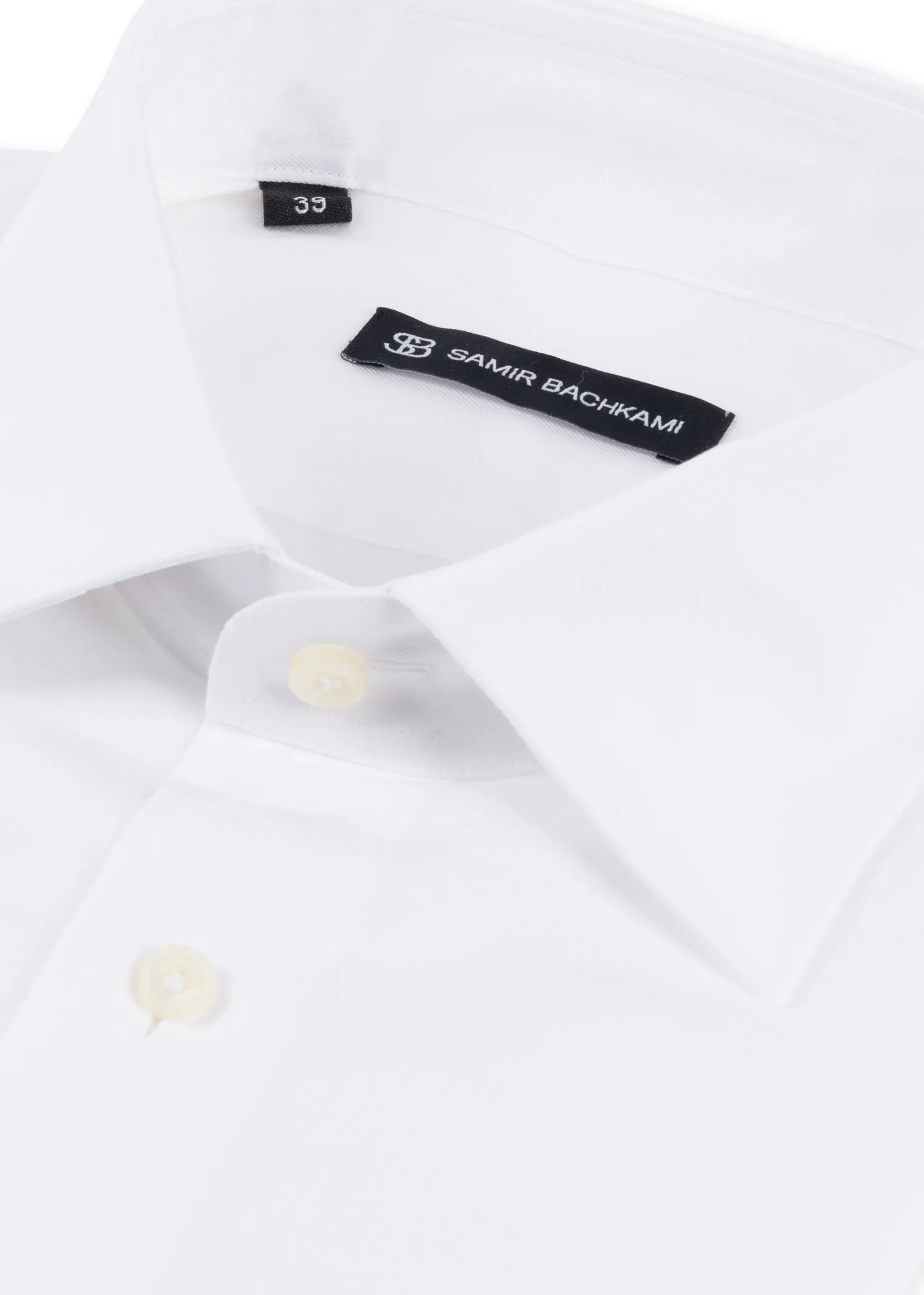 White Textured Slim Fit Shirt