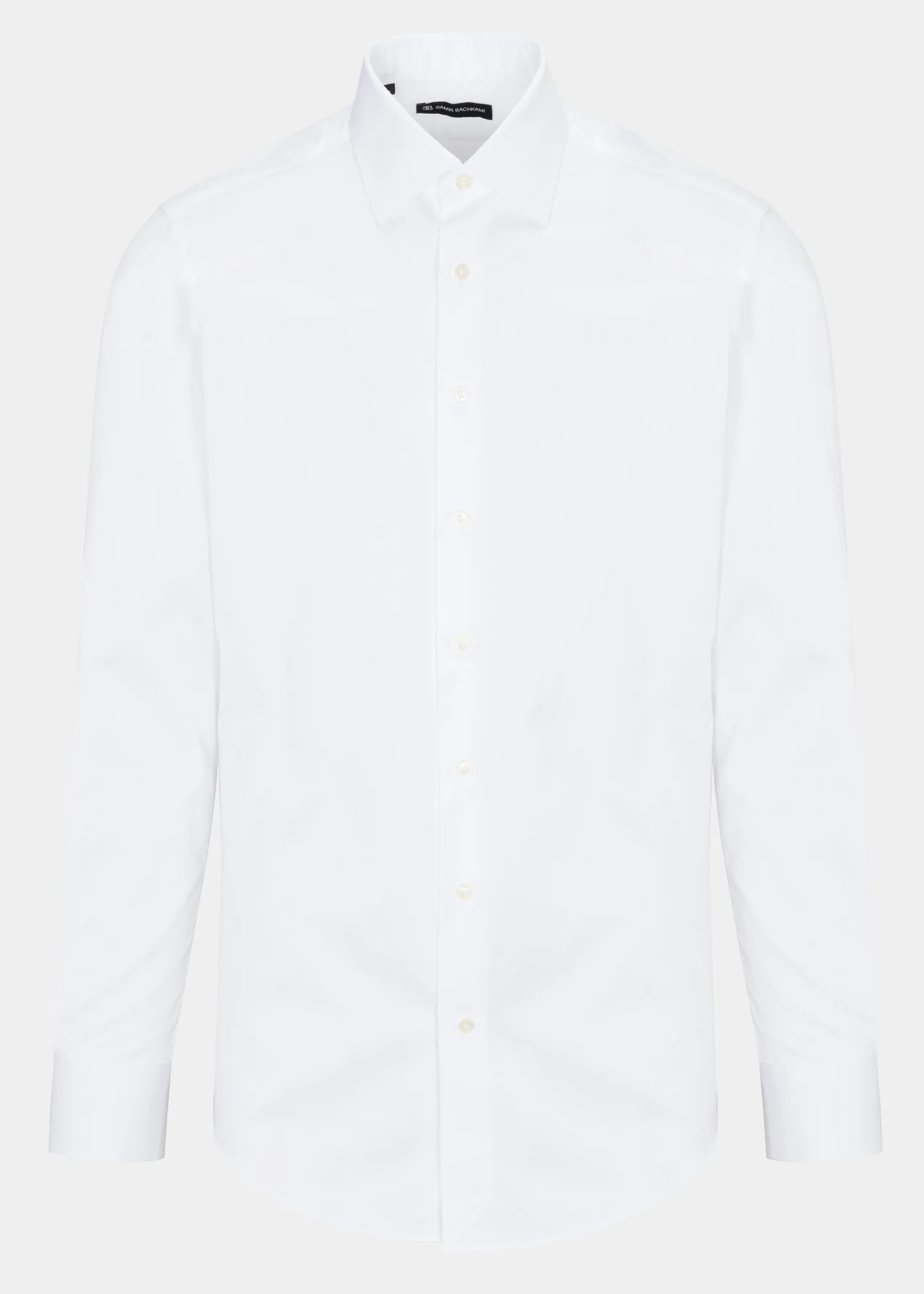 White Textured Slim Fit Shirt